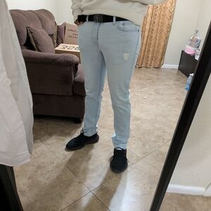 Hollister Men's Light Blue Slim Jeans